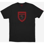 Samsun Spor Kırmızı Çizimli Armalı Yetişkin T-Shirt - Siyah