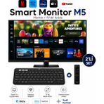 Samsung 27 Inç Full Hd Smart Tv Wi-Fi Bluetooth 60 Hz 4 Ms Dahili Hoparlörlü LED Ekran 1920 x 1080 Akıllı Monitör + Klavye - Renk