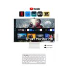 Samsung 32 Inç 4K Akıllı Monitör TV M8 M80C Beyaz Slim Tasarım LED Ekran