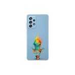 Samsung A52S 5G ile uyumlu Splash ahtapot Tasarımlı Slimfit şeffaf silikon kılıf