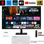 Samsung Akıllı Kumanda Sesli Kontrol Apple-Android Kablosuz Görüntü Aktarım 109 Ekran 43" Inç 4K UHD HDR10 3840 x 2160 Wi-Fi ,hdmı 65W Type-C Akıllı Monitör Tv 43M7 - BEYAZ