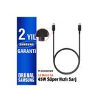 Samsung DX510 45W Süper Hızlı Şarj Kablosu Type C 1.8 Metre Uzun Type-C Orjinal Türkiye Garantili