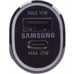 Samsung Ep-L4020 15-25W Duo Süper Hızlı Şarj Çift Port Araç Şarj Cihazı Siyah