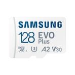 Samsung Evo Plus 128 GB Micro SD Hafıza Kartı UHS-I 130 Mb/sn Hızlı Aktarım ve Dayanıklı Tasarım