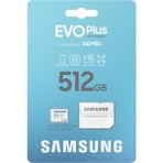 Samsung Evo Plus 512GB Micro Sd - Okuma hızı 160mb/s.
