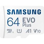 Samsung Evo Plus Microsd Hafıza Kartı 64 Gb, Beyaz - Siyah