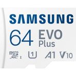 Samsung EVO Plus microSDXC Hafıza Kartı 64 GB, 160 MB/s, U1, V10, A1, ‎MB-MC64SA/APC (2024 Serisi)