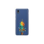 Samsung Galaxy A01 Core ile uyumlu Splash ahtapot tasarımlı şeffaf silikon kılıf