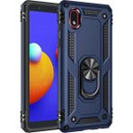 Samsung Galaxy A01 Core Kılıf Sofya Yüzüklü Silikon Kapak - Lacivert - Renkli
