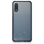 Samsung Galaxy A02 Miami Şeffaf Silikon Lacivert Kılıf