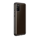 Samsung Galaxy A02 Soft Clear Cover Yumuşak Şeffaf Kılıf, Siyah EF-QA025T