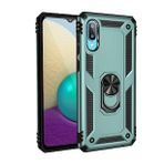 Samsung Galaxy A02 Sofya Yüzüklü Silikon Kapak Yeşil Kılıf