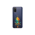 Samsung Galaxy A02s ile uyumlu Splash ahtapot Tasarımlı Slimfit şeffaf silikon kılıf
