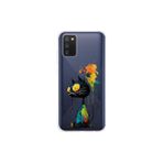 Samsung Galaxy A02s ile Uyumlu Splash Kedi Tasarımlı Slimfit Şeffaf Silikon Kılıf