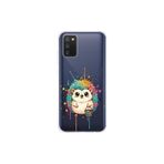 Samsung Galaxy A02s ile Uyumlu Splash Kirpi Tasarımlı Slimfit Şeffaf Silikon Kılıf