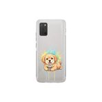 Samsung Galaxy A02s ile Uyumlu Splash Köpek Tasarımlı Şeffaf Silikon Kılıf