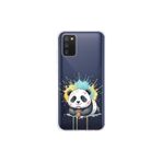 Samsung Galaxy A02s ile Uyumlu Splash Panda Tasarımlı Slimfit Şeffaf Silikon Kılıf