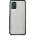 Samsung Galaxy A02S Kılıf Miami Şeffaf Silikon - Koyu Yeşil - 1 - Renkli