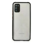 Samsung Galaxy A02S Kılıf Miami Şeffaf Silikon - Siyah-(5796)