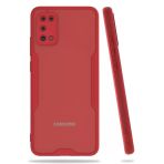 Samsung Galaxy A02S Kılıf Platin Silikon - Kırmızı-(5796)
