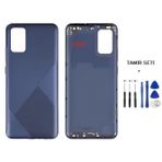 Samsung Galaxy A02s - Sm-A025 Full Kasa Arka Kapak Takim Mavı - Tamır Setı