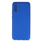 Samsung Galaxy A02S Uyumlu Kılıf Yumuşak Dokulu Silikon - Mavi