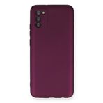 Samsung Galaxy A02S Uyumlu Kılıf Yumuşak Dokulu Silikon - Mürdüm