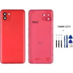 Samsung Galaxy A03 - Sm-A035 Full Kasa Arka Kapak Takim Kırmızı - Tamır Setı