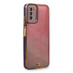 Samsung Galaxy A03S Kılıf Liva Lens Silikon - Mavi-(5796)