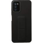 Samsung Galaxy A03S Kılıf Mega Standlı Silikon - Siyah - 1 - Renkli