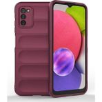 Samsung Galaxy A03S Kılıf Optimum Silikon - Bordo - 1 - Renkli