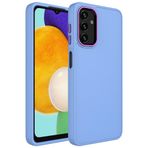 Samsung Galaxy A04 ile uyumlu Kılıf Metal Çerçeve Lansman Silikon Kapak Lila