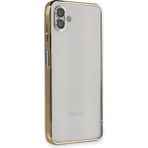 Samsung Galaxy A04 Kılıf Lensli Silikon - Gold - 1 - Renkli
