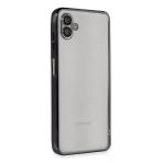 Samsung Galaxy A04 Kılıf Lensli Silikon - Siyah-(5796)