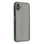 Samsung Galaxy A04 Kılıf Lensli Silikon - Yeşil-(5796)