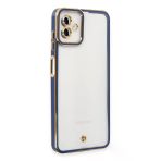 Samsung Galaxy A04 Kılıf Liva Lens Silikon - Mavi-(5796)