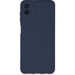 Samsung Galaxy A04 Kılıf Nano Içi Kadife Silikon - LACIVERT-(5796)