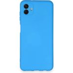 Samsung Galaxy A04 Kılıf Nano Içi Kadife Silikon - MAVI-(5796)