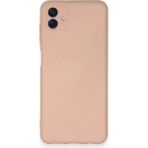 Samsung Galaxy A04 Kılıf Nano Içi Kadife Silikon - Pudra - 1 - Renkli