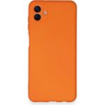 Samsung Galaxy A04 Kılıf Nano Içi Kadife Silikon - TURUNCU-(5796)