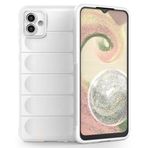 Samsung Galaxy A04 Kılıf Optimum Lens Çerçeveli Silikon Kapak Beyaz