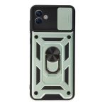 Samsung Galaxy A04 Kılıf Pars Lens Yüzüklü Silikon - Yeşil-(5796)