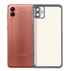 Samsung Galaxy A04 Kılıf Razer Lens Çerçeveli Silikon Kapak Mavi