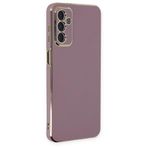 Samsung Galaxy A04s Kılıf Luxury Seri Kamera Korumalı Silikon Kapak Lila