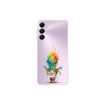 Samsung Galaxy A05S ile uyumlu Splash ahtapot tasarımlı şeffaf silikon kılıf