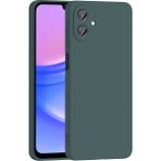 Samsung Galaxy A07 Uyumlu Kamera Korumalı (Kadife Iç Yüzey) Renkli Silikon Kılıf - Koyu Yeşil