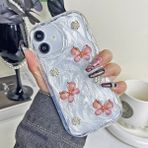Samsung Galaxy A07 Uyumlu Kılıf Zebana Floral Silikon Kılıf Rose Gold