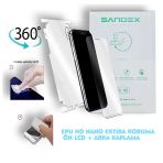 Samsung Galaxy A10 Uyumlu Nano Ön Ekran + Full Arka Kaplama Set 360 Koruma Esnek İnce - Sandex - Epu Hd