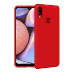 Samsung Galaxy A10S Içi Kadife Silikon Kılıf Kırmızı