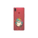 Samsung Galaxy A10s ile Uyumlu Splash Kirpi Tasarımlı Slimfit Şeffaf Silikon Kılıf